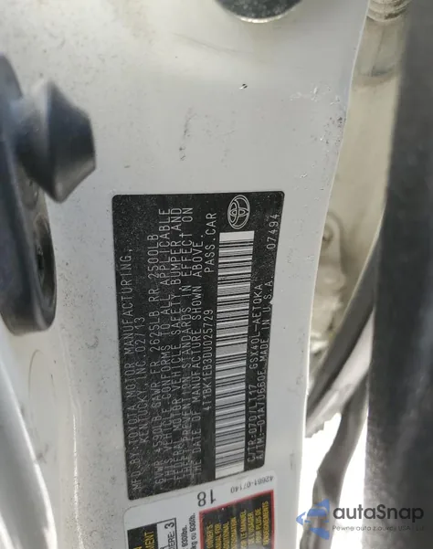 2013 Toyota Avalon Base from USA, damaged, VIN 4T1BK1EB3DU025729